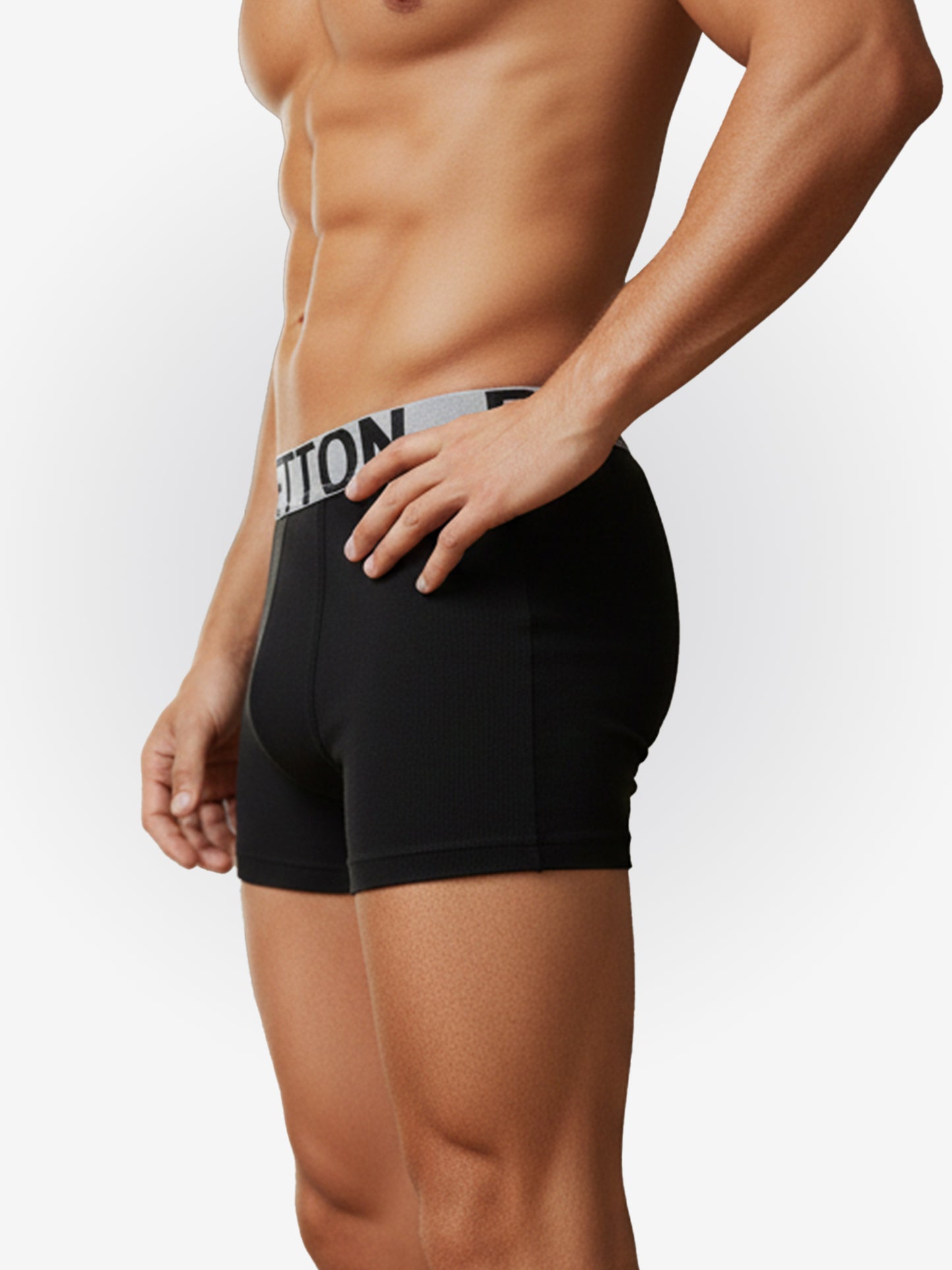 Benetton Men’s Supima Cotton Trunk 01C3096ula11i | Premium Soft Breathable Underwear Black