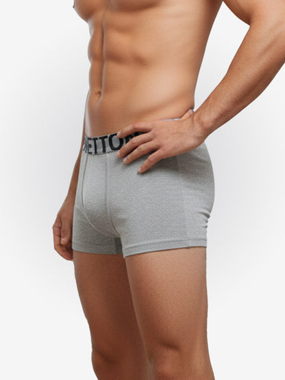Benetton Men’s Supima Cotton Trunk 01C3096ula11i | Premium Soft Breathable Underwear Grey Melange