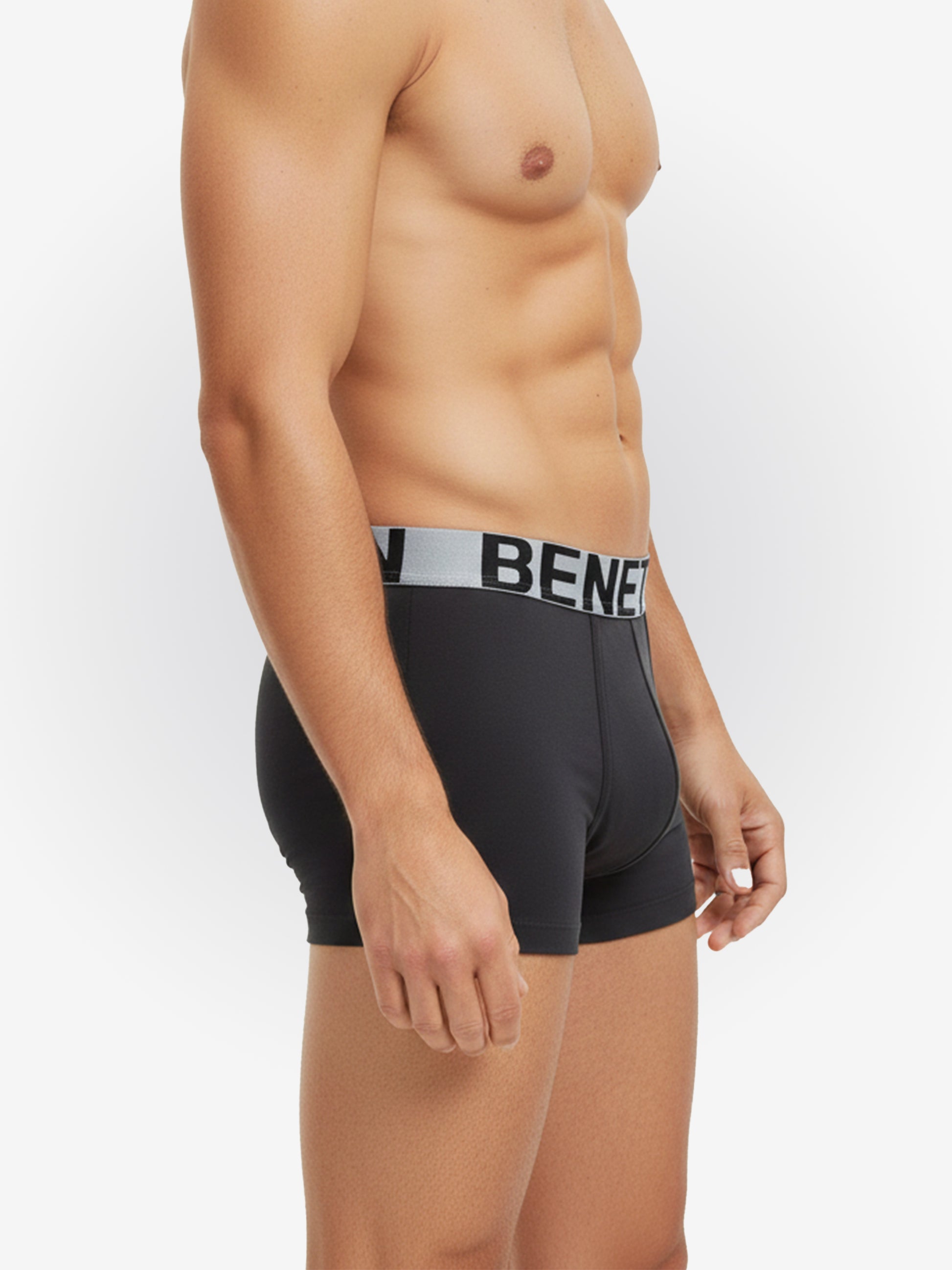 Benetton Men’s Supima Cotton Trunk 01C3096ula11i | Premium Soft Breathable Underwear Charcoal
