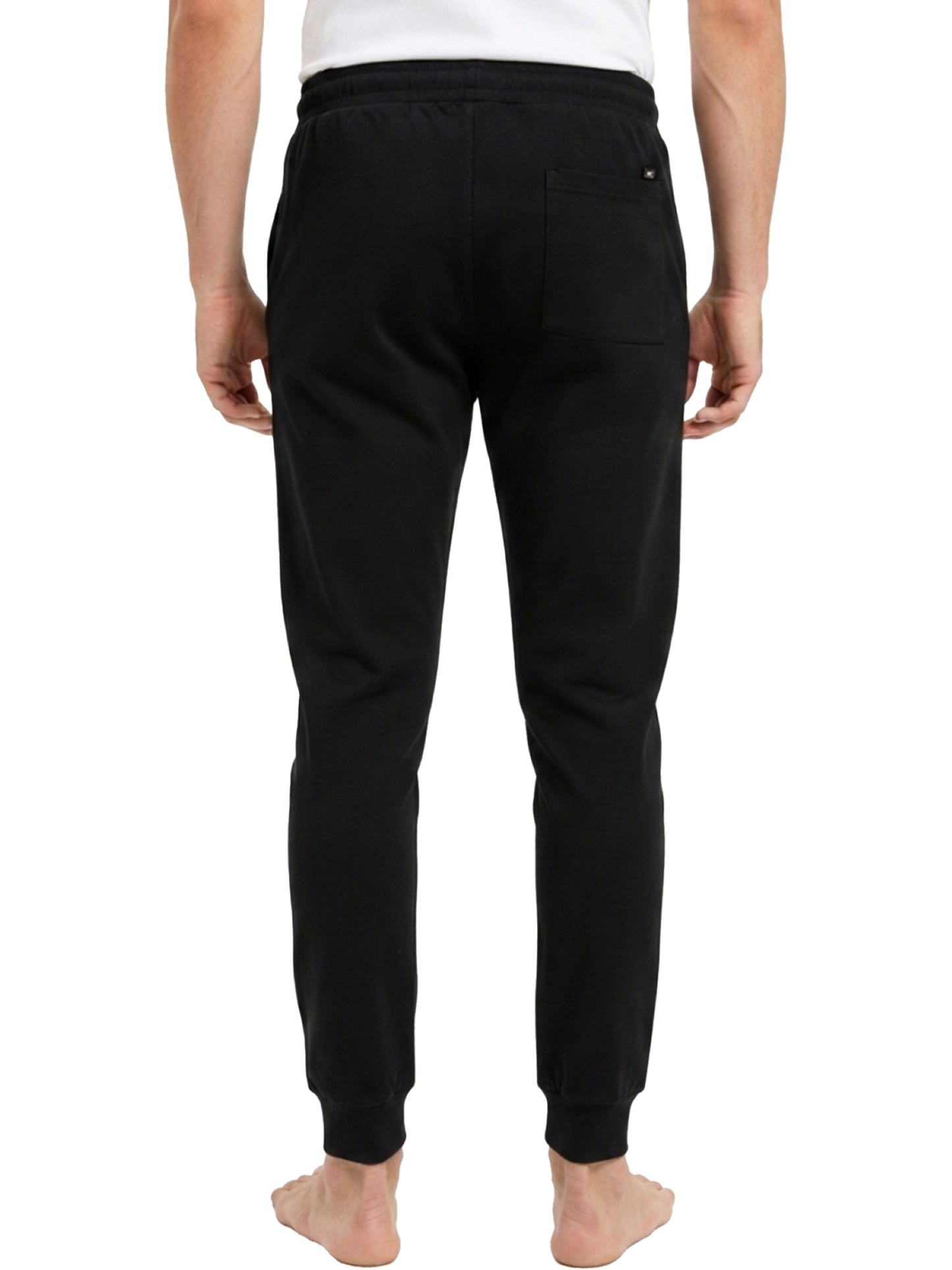 Benetton Men’s 100% Cotton Joggers 01C3096ula18i | Soft Breathable Athleisure Track Pants Black