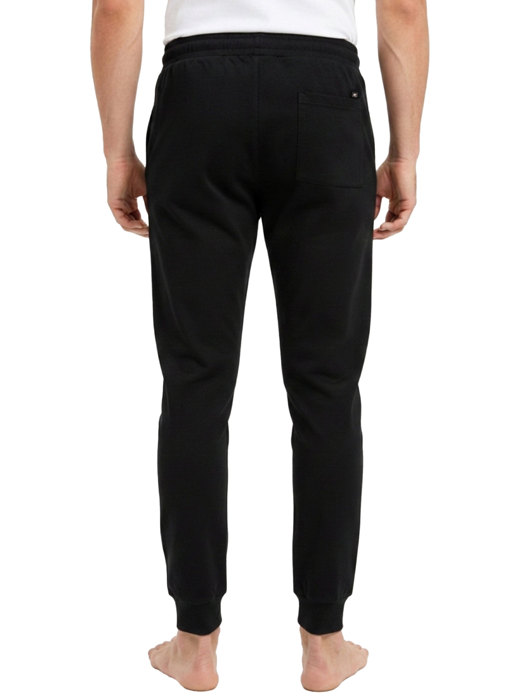 Benetton Men’s 100% Cotton Joggers 01C3096ula18i | Soft Breathable Athleisure Track Pants Black