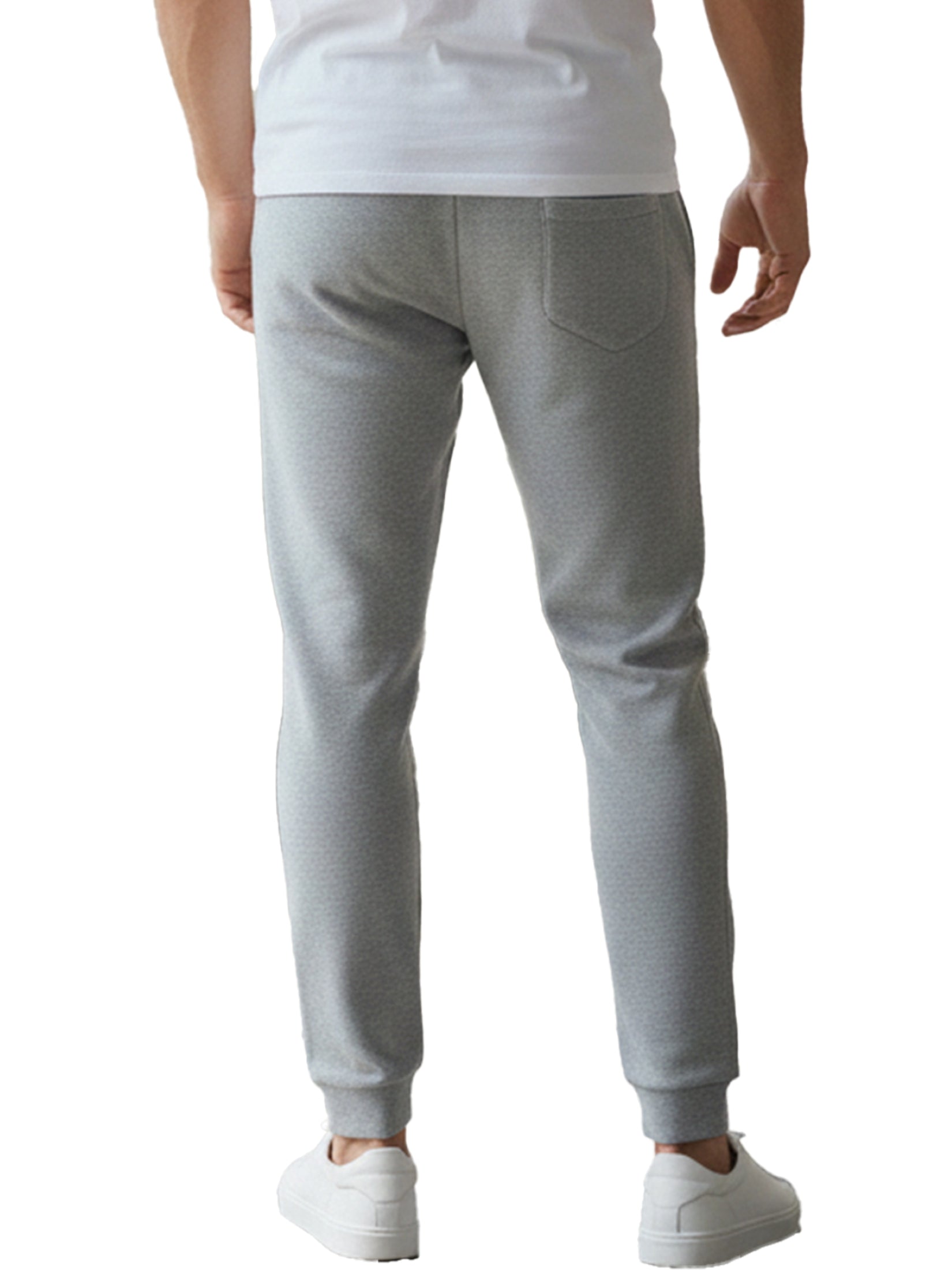 Benetton Men’s 100% Cotton Joggers 01C3096ula18i | Soft Breathable Athleisure Track Pants Grey Melange