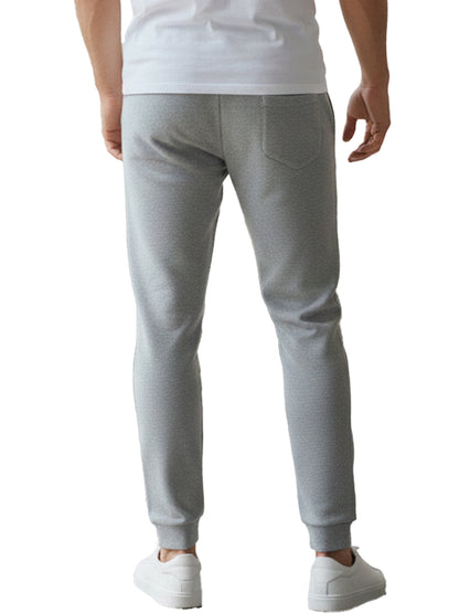 Benetton Men’s 100% Cotton Joggers 01C3096ula18i | Soft Breathable Athleisure Track Pants Grey Melange