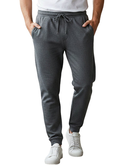 Benetton Men’s 100% Cotton Joggers 01C3096ula18i | Soft Breathable Athleisure Track Pants Drark Grey Melange
