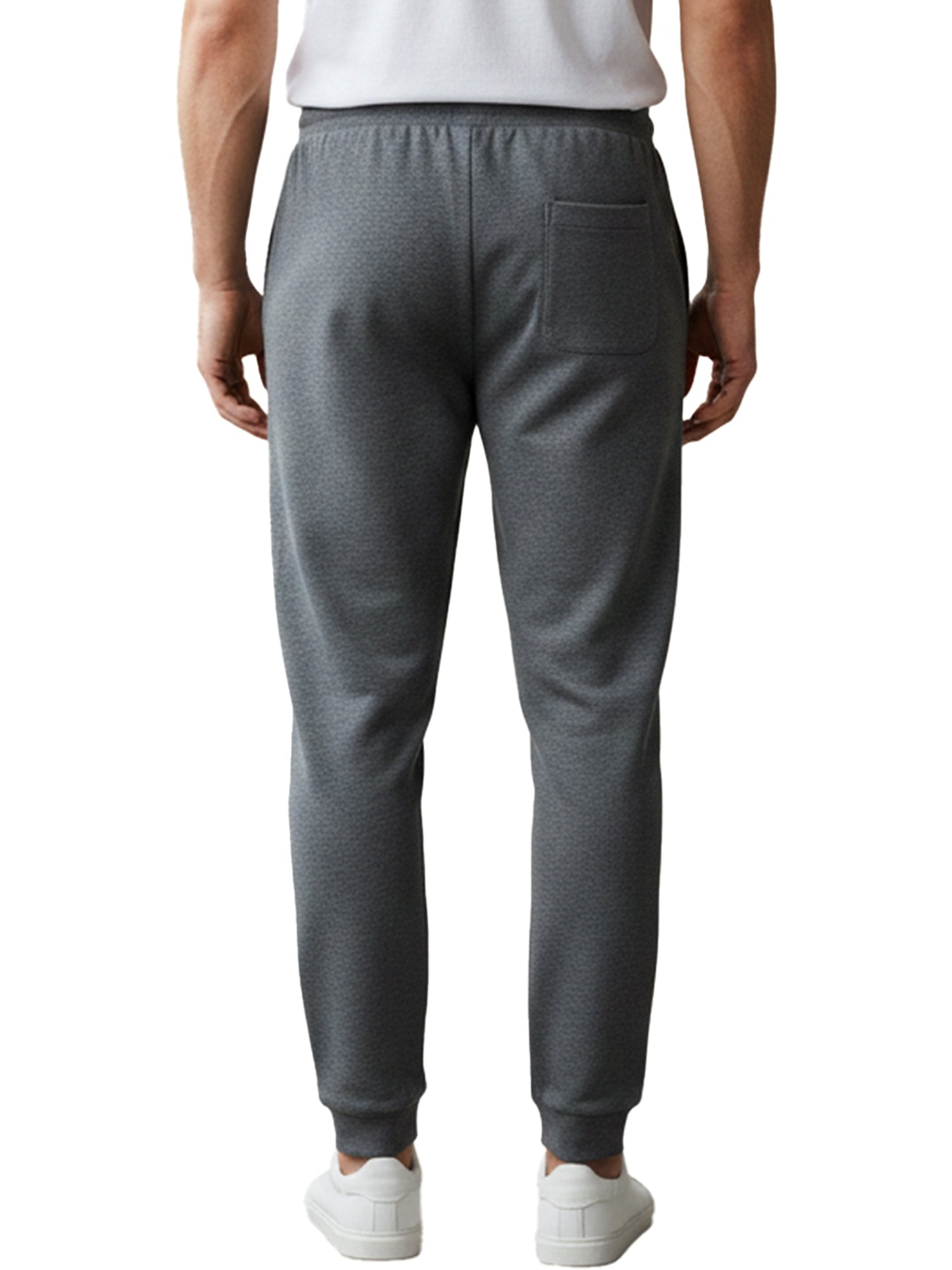 Benetton Men’s 100% Cotton Joggers 01C3096ula18i | Soft Breathable Athleisure Track Pants Drark Grey Melange