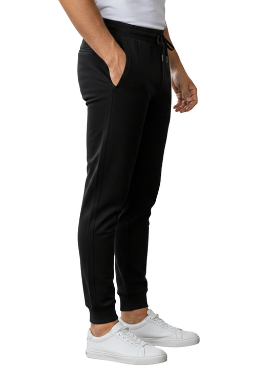Benetton Men’s 100% Cotton Joggers 01C3096ula19i | Athleisure Track Pants | Soft Breathable Comfort Black