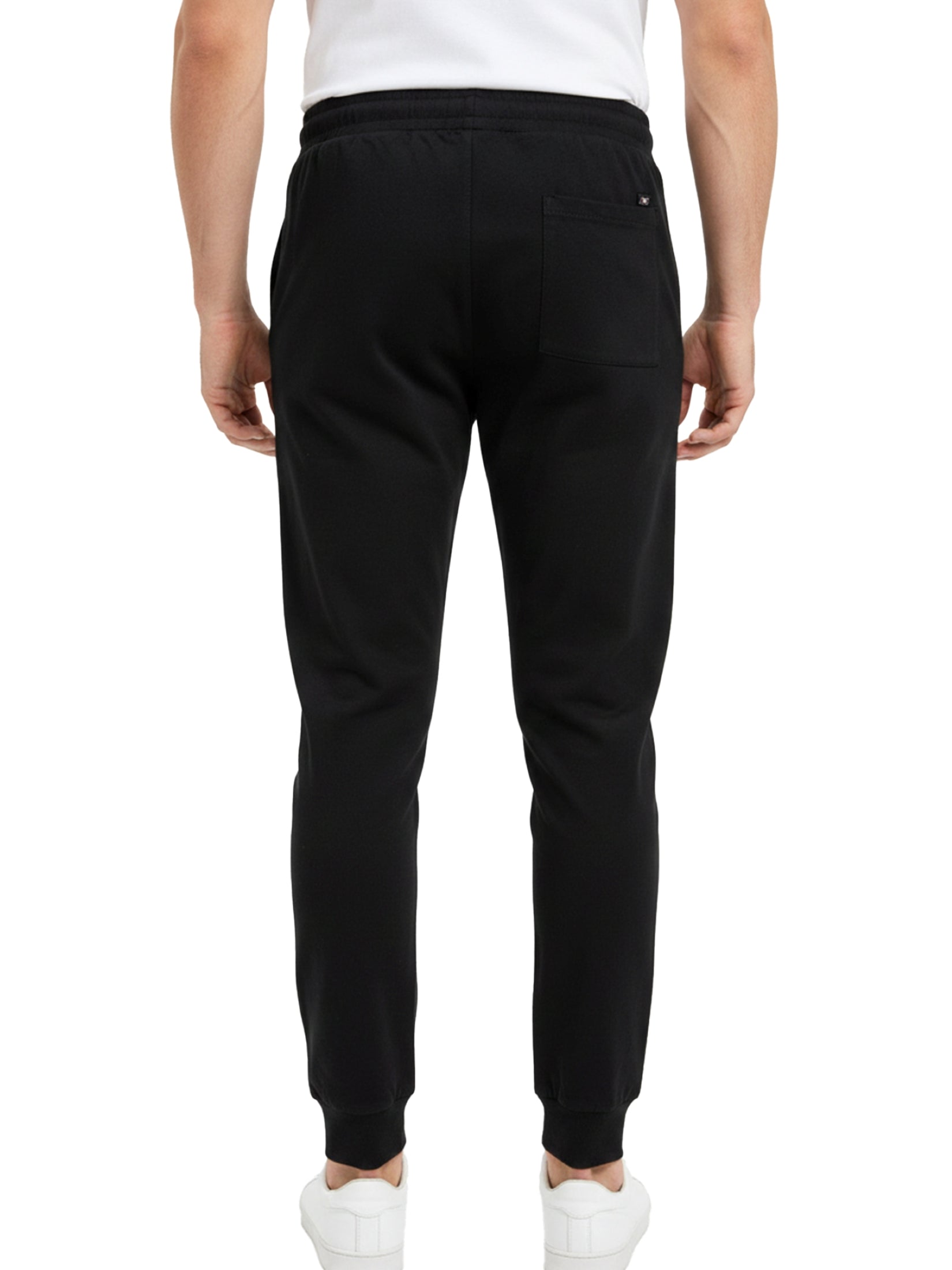 Benetton Men’s 100% Cotton Joggers 01C3096ula19i | Athleisure Track Pants | Soft Breathable Comfort Black