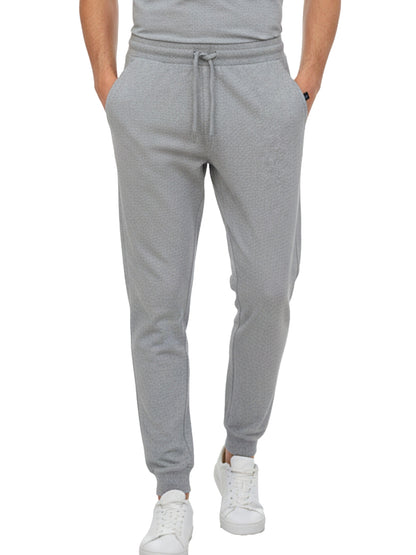 Benetton Men’s 100% Cotton Joggers 01C3096ula19i | Athleisure Track Pants | Soft Breathable Comfort Grey Melange