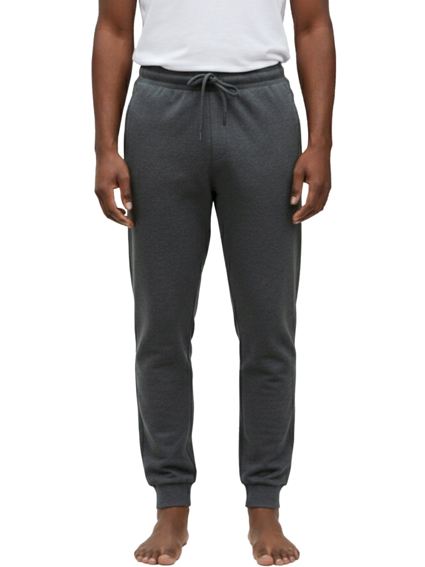 Benetton Men’s 100% Cotton Joggers 01C3096ula19i | Athleisure Track Pants | Soft Breathable Comfort Drark Grey Melange