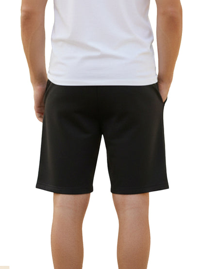 Benetton Men’s 100% Cotton Athleisure Shorts 01C3096ula20i | Soft Breathable Casual Gym Shorts Black