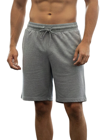 Benetton Men’s 100% Cotton Athleisure Shorts 01C3096ula20i | Soft Breathable Casual Gym Shorts Grey Melange