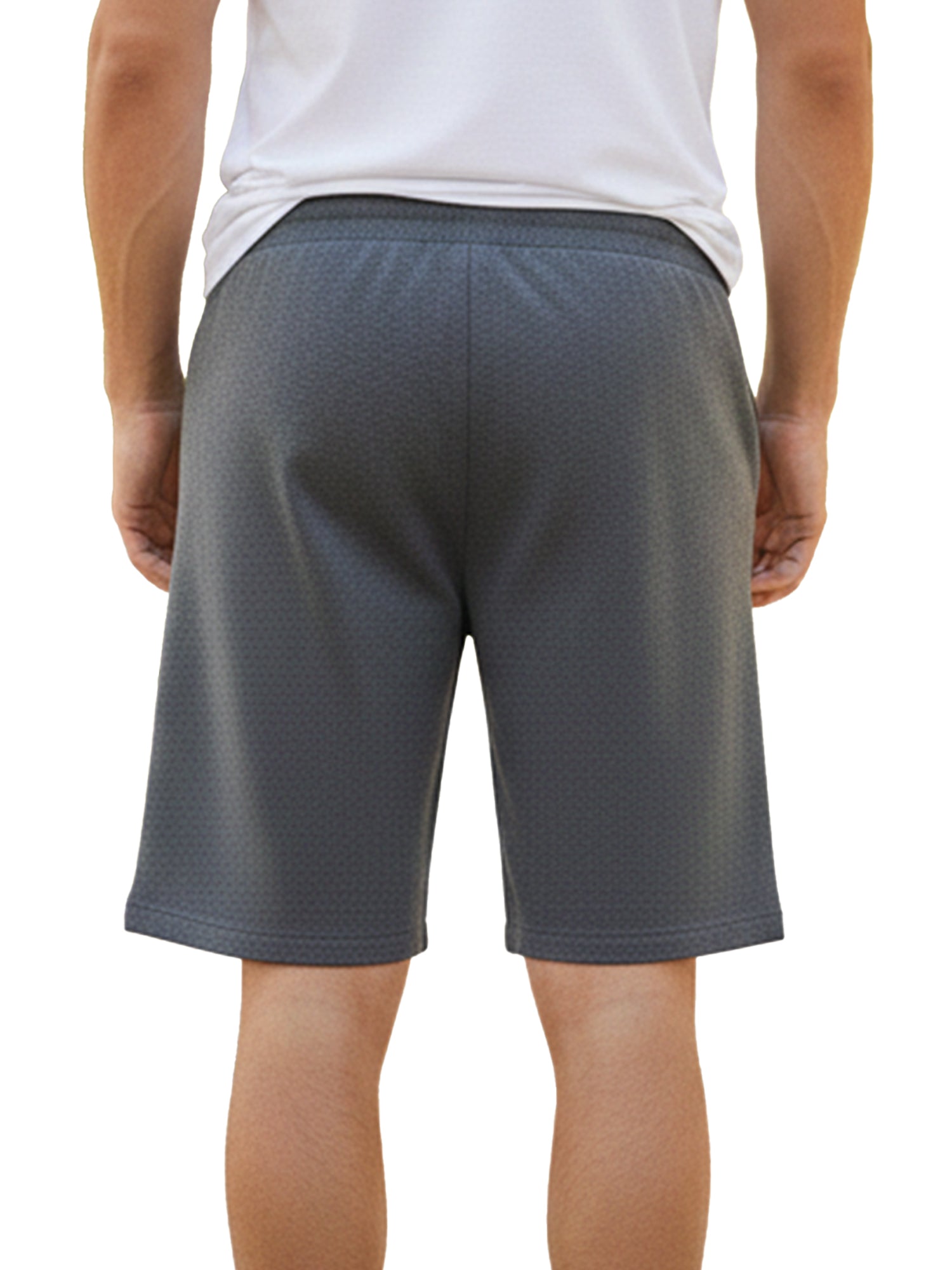 Benetton Men’s 100% Cotton Athleisure Shorts 01C3096ula20i | Soft Breathable Casual Gym Shorts Drark Grey Melange