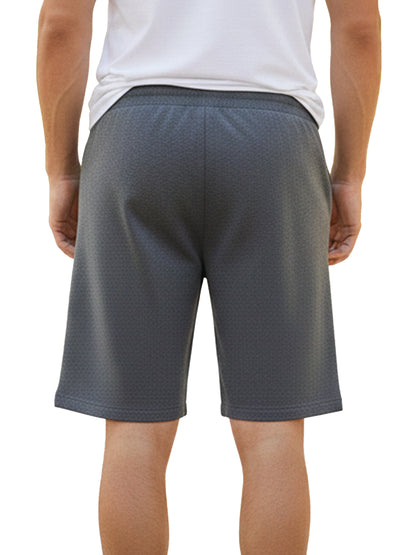 Benetton Men’s 100% Cotton Athleisure Shorts 01C3096ula20i | Soft Breathable Casual Gym Shorts Drark Grey Melange