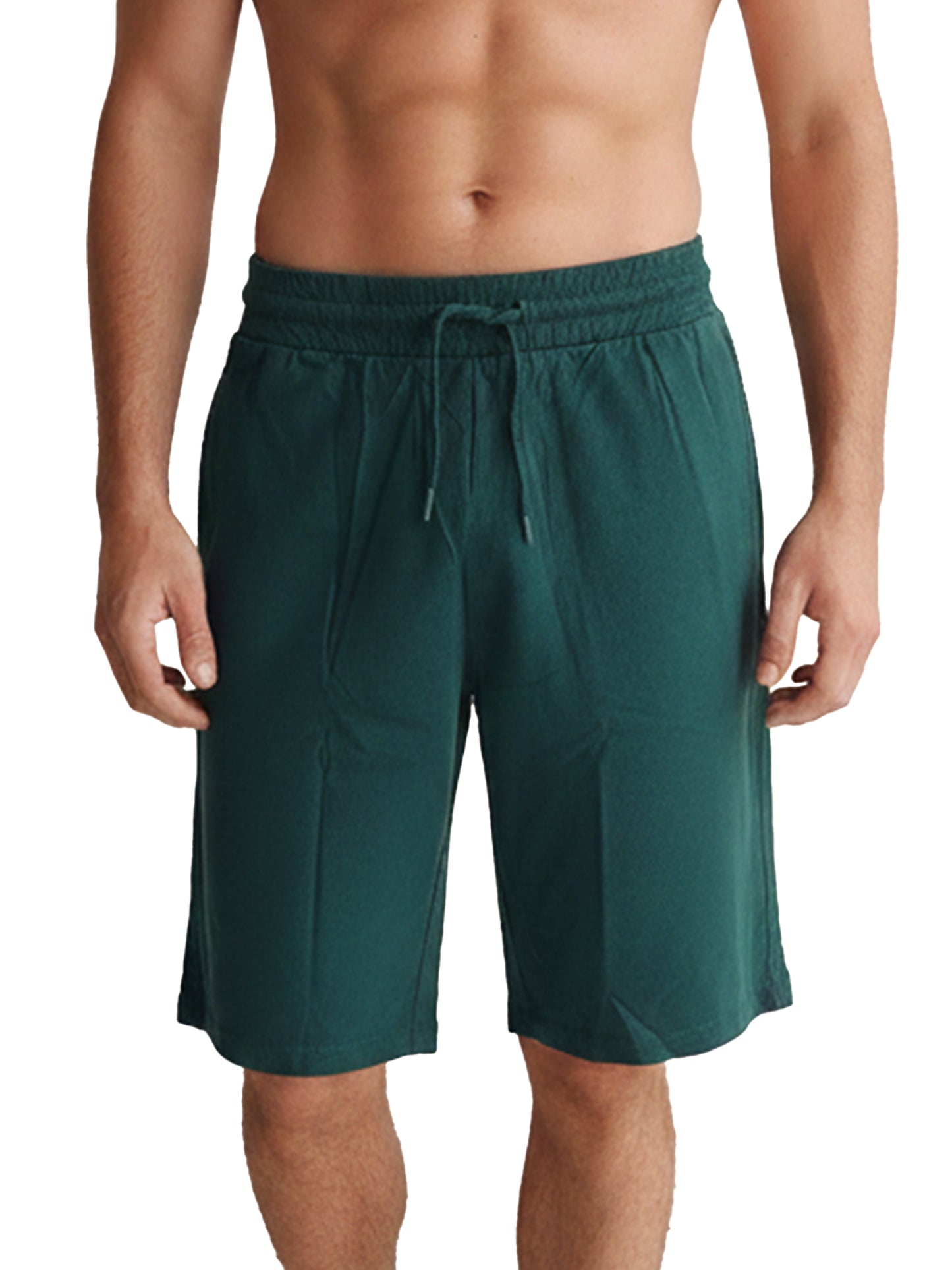 Benetton Men’s 100% Cotton Athleisure Shorts 01C3096ula20i | Soft Breathable Casual Gym Shorts Bottle Green
