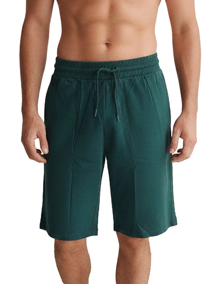 Benetton Men’s 100% Cotton Athleisure Shorts 01C3096ula20i | Soft Breathable Casual Gym Shorts Bottle Green