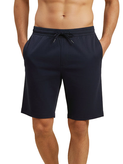 Benetton Men’s 100% Cotton Athleisure Shorts 01C3096ula20i | Soft Breathable Casual Gym Shorts Navy