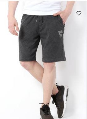 Van Heusen -Shorts for Men - solid - casual - rich cotton - 50002- 