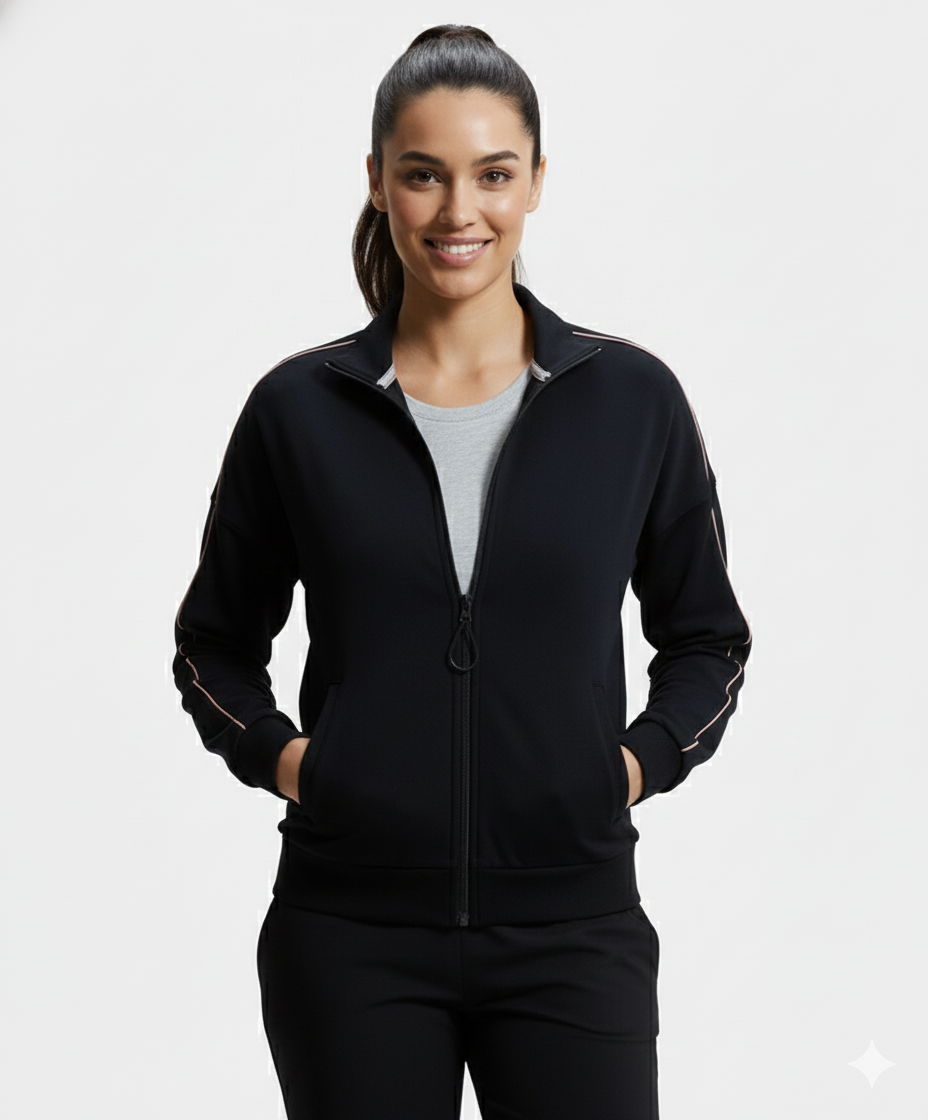 Jockey Women’s Athleisure Jacket | Lightweight Zip-Up Sports Jacket | Soft Stretch Fabric | A111