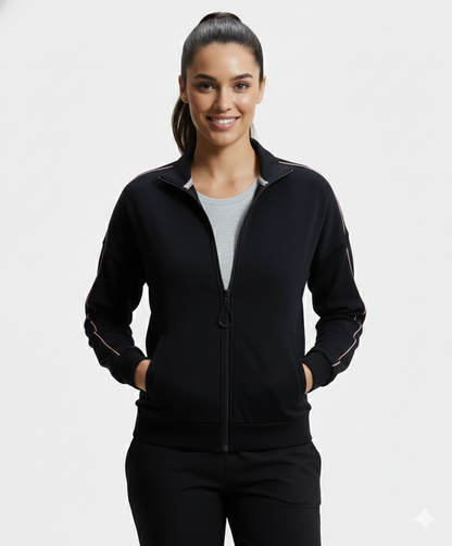 Jockey Women’s Athleisure Jacket | Lightweight Zip-Up Sports Jacket | Soft Stretch Fabric | A111