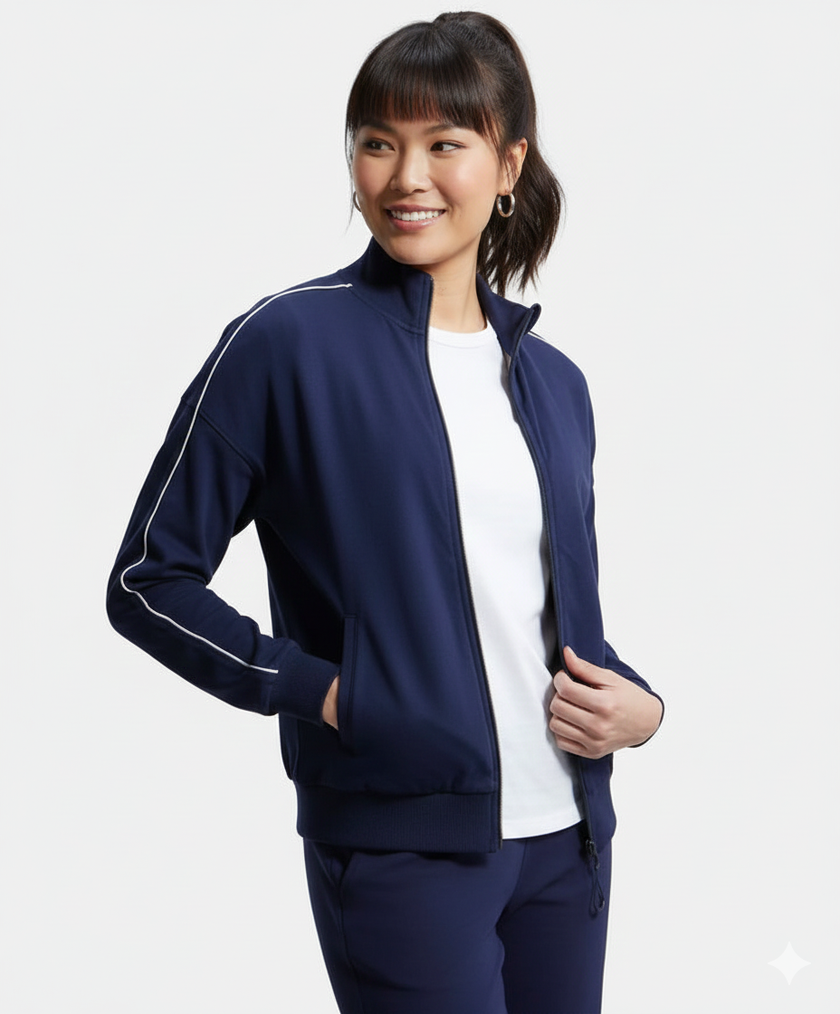 Jockey Women’s Athleisure Jacket | Lightweight Zip-Up Sports Jacket | Soft Stretch Fabric | A111
