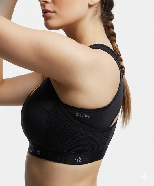 Jockey Women’s Sports Bra | Lightweight Supportive Activewear | Stretch Comfort Fabric | AP20