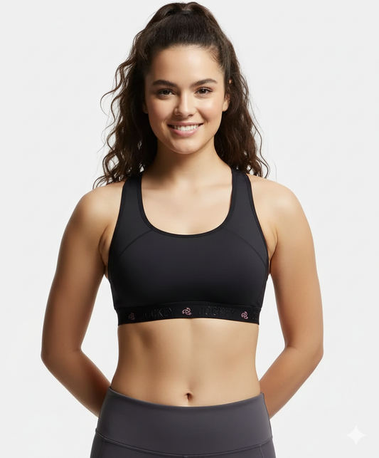 Jockey Women’s Sports Bra | Lightweight Supportive Activewear | Stretch Comfort Fabric | AP20