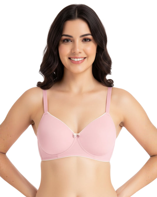 amante Padded Non Wired Microfiber Bra | Full Coverage Seamless T-Shirt Bra for Women | BRA10901