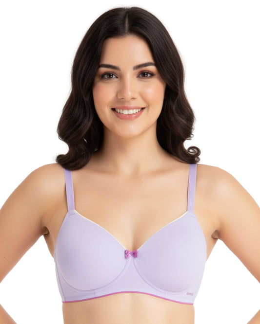 amante Padded Non Wired Microfiber Bra | Full Coverage Seamless T-Shirt Bra for Women | BRA10901