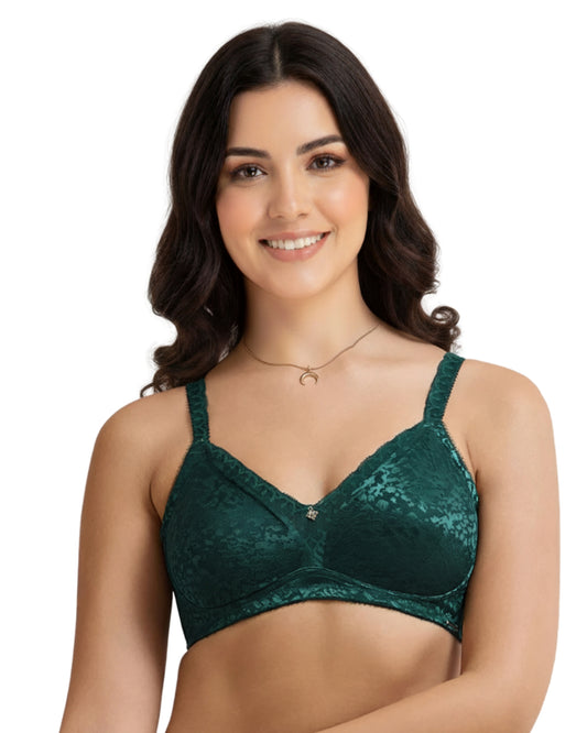 amante Allure Embrace Non-Padded Non-Wired Lace Bra | Dual Jacquard Lace Bra | BRA111301