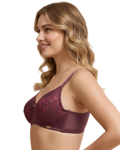 amante Radiant Lace Bra | Lacy Padded Non-Wired Full Coverage Bra for Women | BRA113001