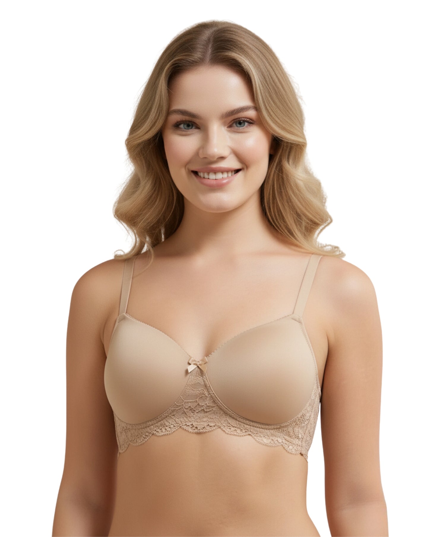 amante Lace Elegance Bra | Padded Non-Wired Lace & Microfiber Bra for Women | BRA87701