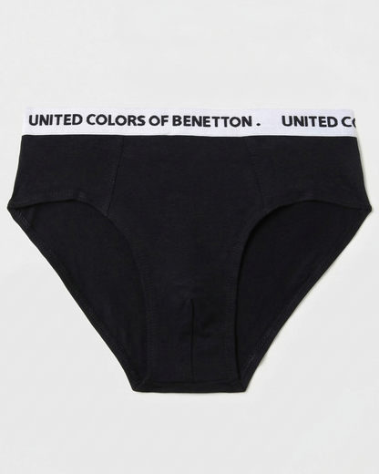 Benetton Boys Cotton Elastane Brief Pack of 3 23P3096ucb01i | 93% Cotton 7% Elastane Kids Underwear 902