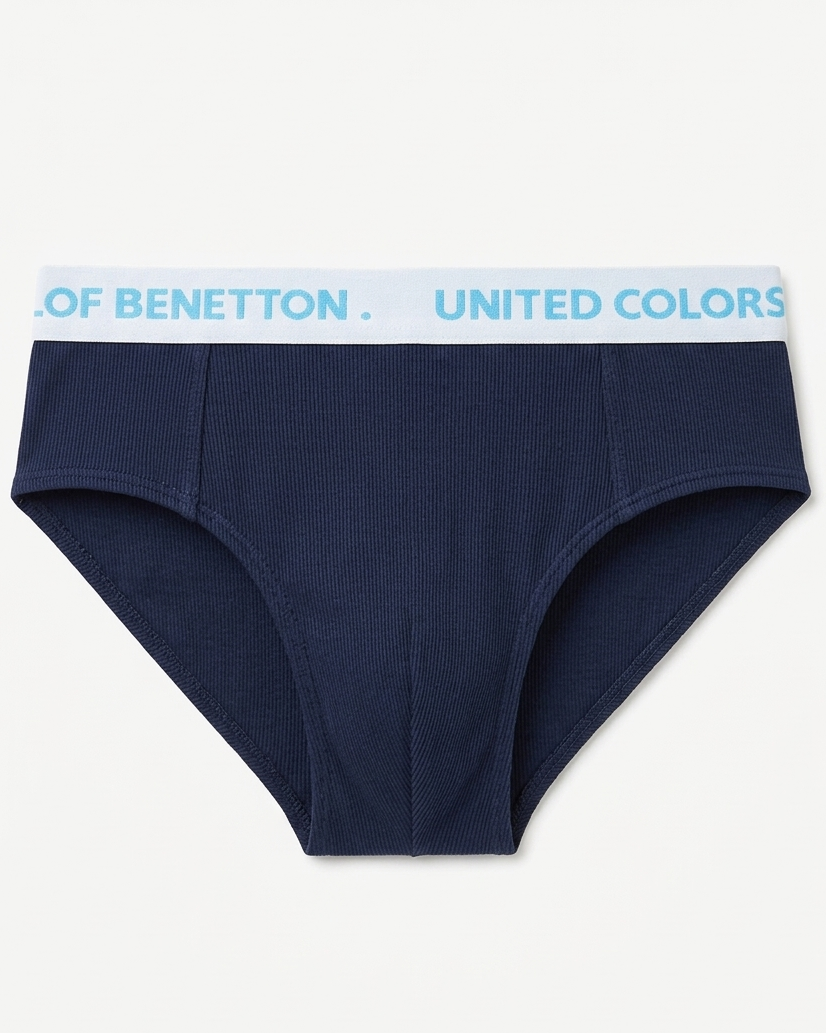 Benetton Boys Cotton Elastane Brief Pack of 3 23P3096ucb01i | 93% Cotton 7% Elastane Kids Underwear 901