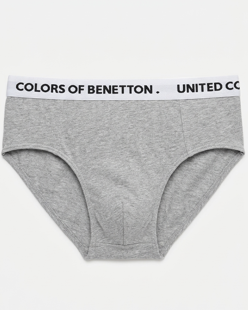 Benetton Boys Cotton Elastane Brief Pack of 3 23P3096ucb01i | 93% Cotton 7% Elastane Kids Underwear 901