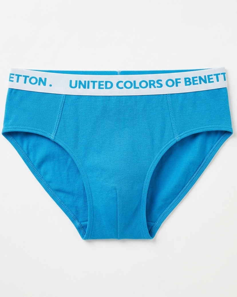 Benetton Boys Cotton Elastane Brief Pack of 3 23P3096ucb01i | 93% Cotton 7% Elastane Kids Underwear 902