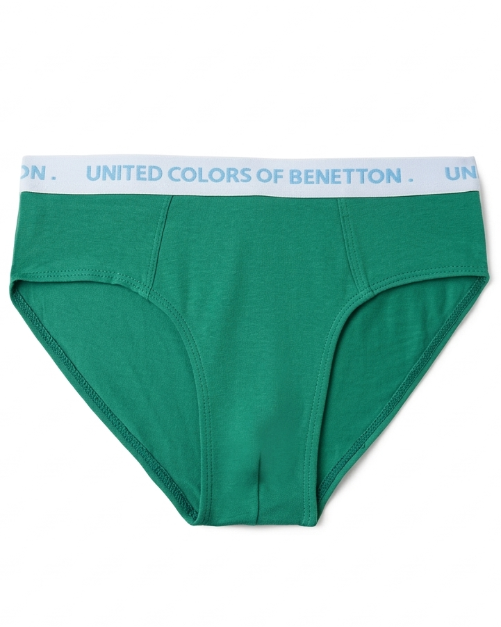 Benetton Boys Cotton Elastane Brief Pack of 3 23P3096ucb01i | 93% Cotton 7% Elastane Kids Underwear 903