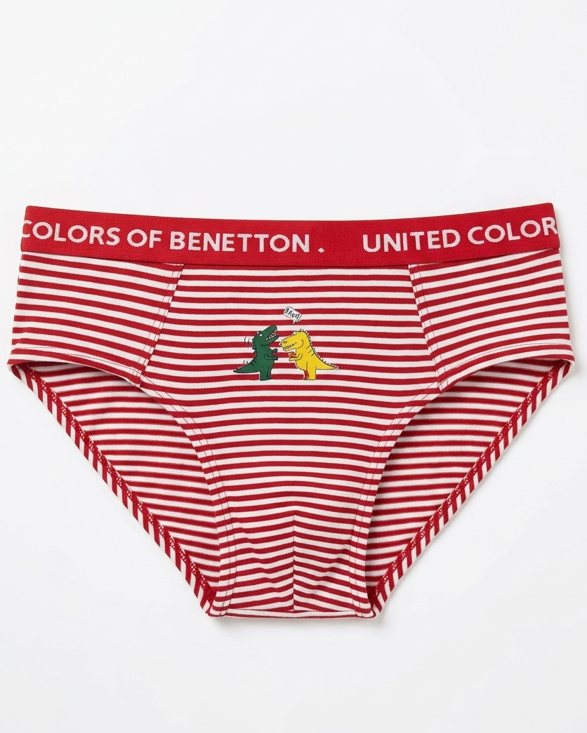 Benetton Boys Cotton Elastane Brief Pack of 3 23P3096ucb09i | 93% Cotton 7% Elastane Kids Underwear 901