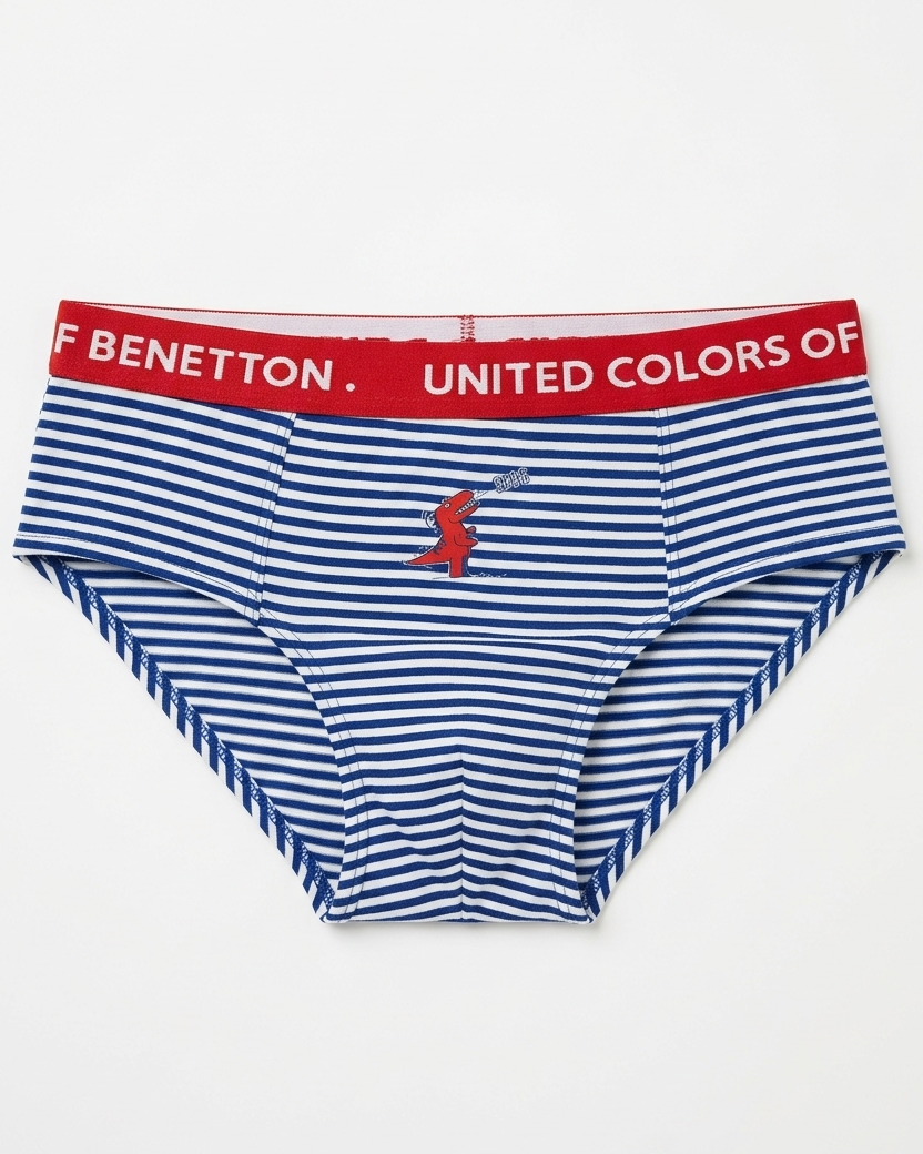 Benetton Boys Cotton Elastane Brief Pack of 3 23P3096ucb09i | 93% Cotton 7% Elastane Kids Underwear 901