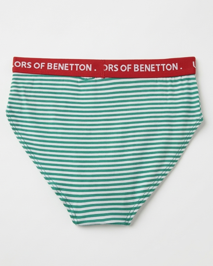 Benetton Boys Cotton Elastane Brief Pack of 3 23P3096ucb09i | 93% Cotton 7% Elastane Kids Underwear 902