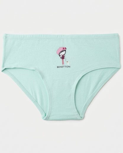 Benetton Girls Cotton Elastane Panty Pack 23P3096ucg02i | 93% Cotton 7% Elastane Kids Underwear 901