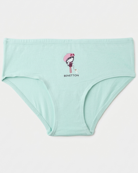 Benetton Girls Cotton Elastane Panty Pack 23P3096ucg02i | 93% Cotton 7% Elastane Kids Underwear 901
