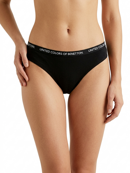 Benetton Women’s Cotton Elastane Hipster Panty Pack 23P3096ucw01i | 93% Cotton 7% Elastane 903