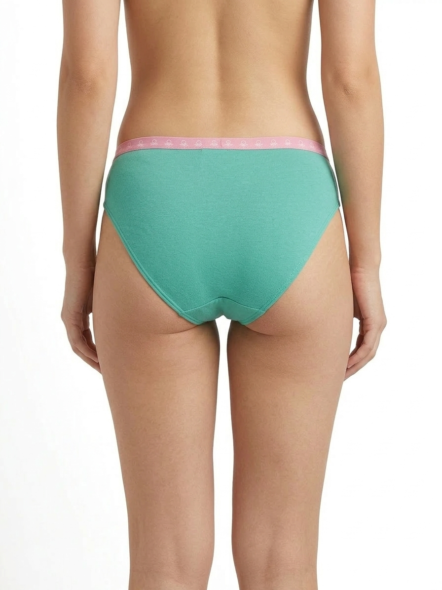Benetton Women’s Cotton Elastane Hipster Panty Pack 23P3096ucw01i | 93% Cotton 7% Elastane 904