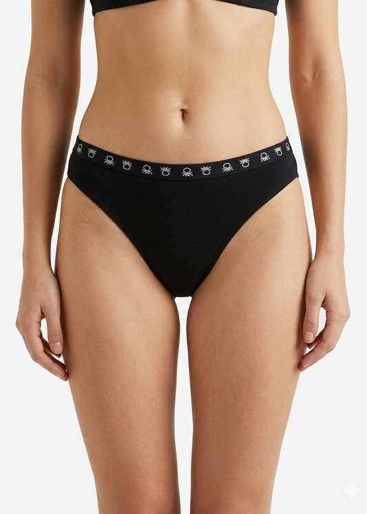 Benetton Women’s Cotton Elastane Bikini Panty Pack 23P3096ucw02i | 93% Cotton 7% Elastane 902