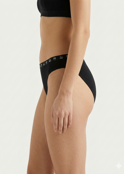 Benetton Women’s Cotton Elastane Bikini Panty Pack 23P3096ucw02i | 93% Cotton 7% Elastane 902