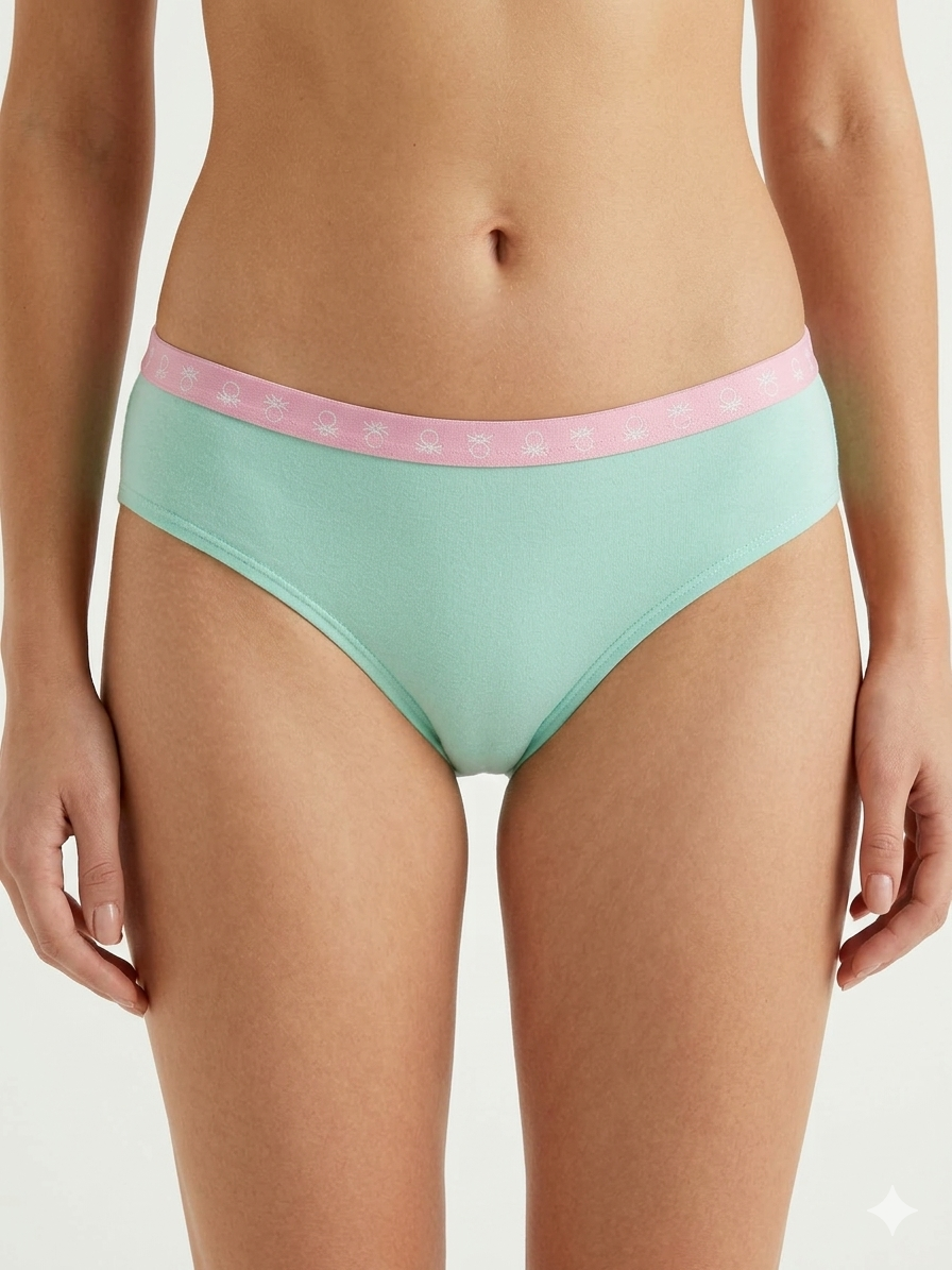 Benetton Women’s Cotton Elastane Bikini Panty Pack 23P3096ucw02i | 93% Cotton 7% Elastane 904
