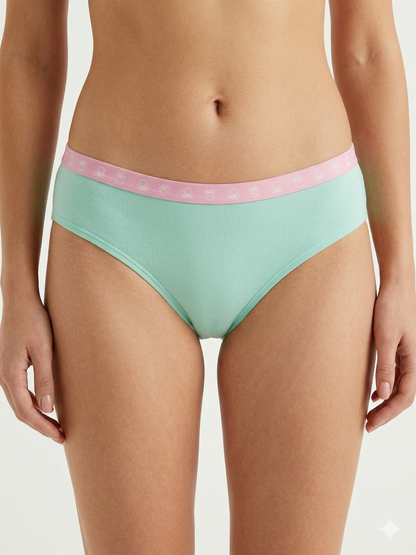 Benetton Women’s Cotton Elastane Bikini Panty Pack 23P3096ucw02i | 93% Cotton 7% Elastane 904