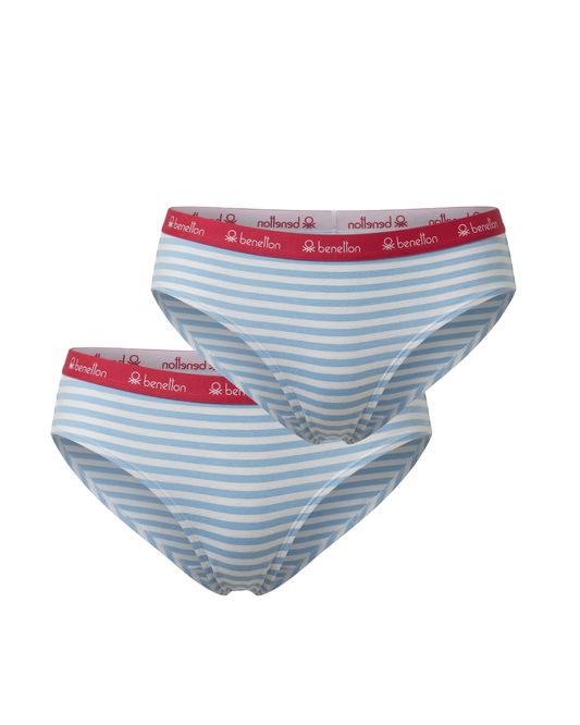 Benetton Women’s Printed Cotton Elastane Hipster Panty Pack 23P3096ucw05i | Soft Stretch Comfort 902