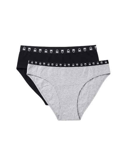 Benetton Women’s Cotton Elastane Hipster Panty Pack 23P3096ucw20i | 93% Cotton 7% Elastane 903