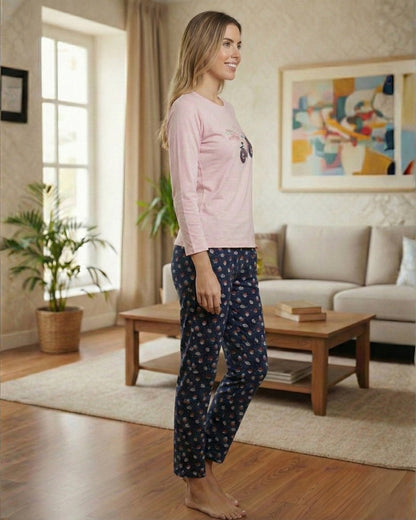 Vieviana Women’s PJ Set Nightwear | Soft Cotton Two-Piece Night Suit | EV14102